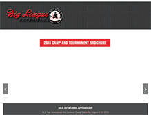 Tablet Screenshot of bigleagueexperience.com